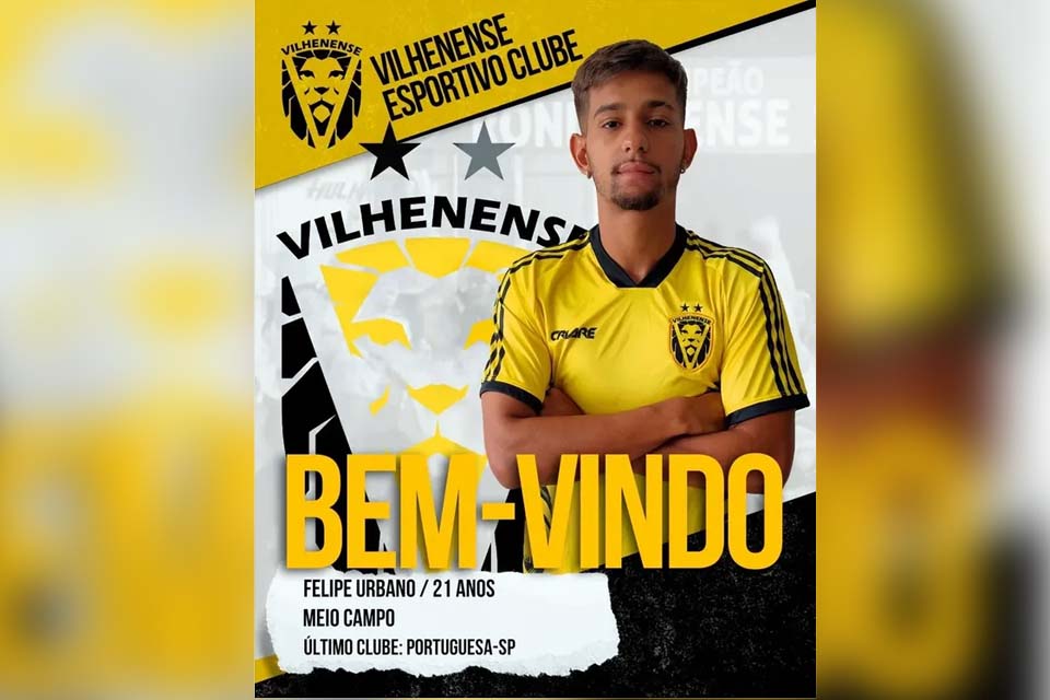 Cara nova no Leão de Vilhena, Felipe Urbano é apresentado no clube