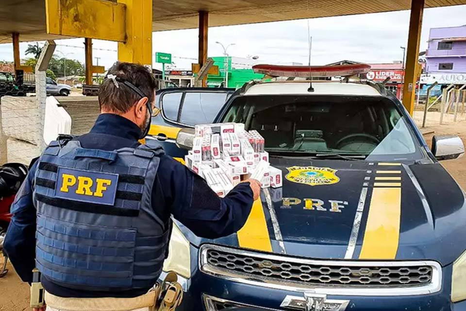 PRF apreende quase 9 mil maços de cigarro contrabandeado em Rondônia