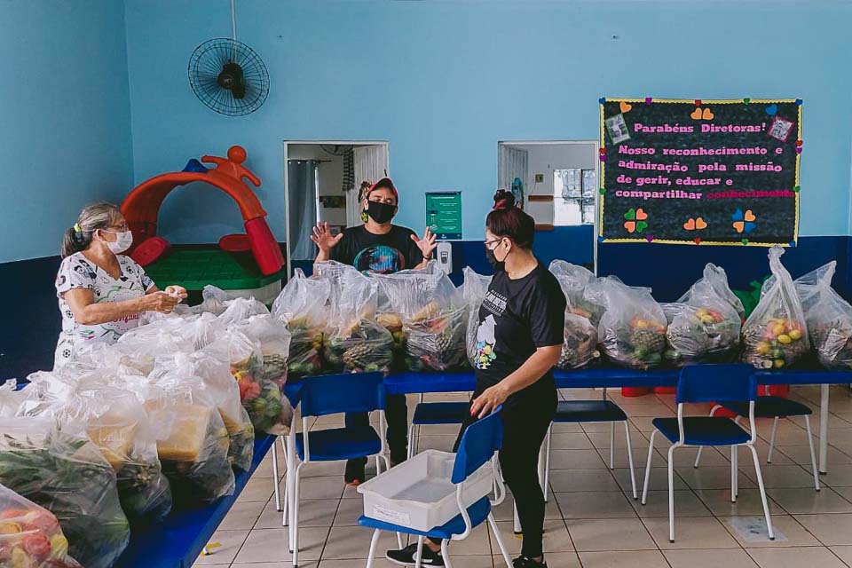 Kit da agricultura familiar é entregue a alunos da rede municipal de ensino de Porto Velho