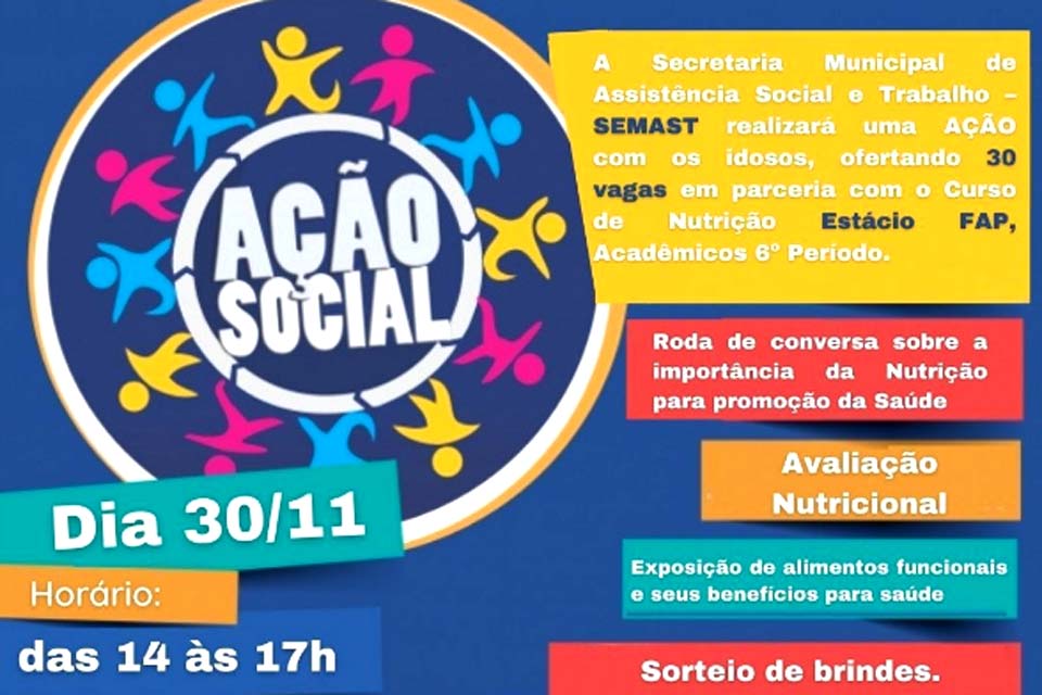 Secretaria Municipal de Assistência Social e Trabalho realiza ação social com a terceira idade