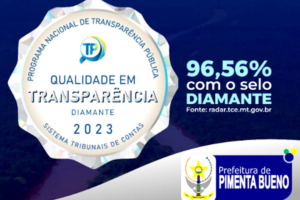 Pela 2ª vez consecutiva a prefeitura de Pimenta Bueno antinge nota máxima na Transparência