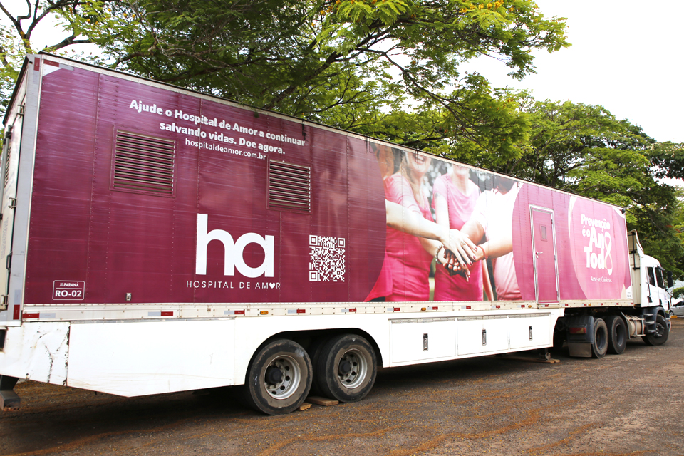 Município de Vilhena receberá carreta do Hospital de Amor para realização de exames preventivos