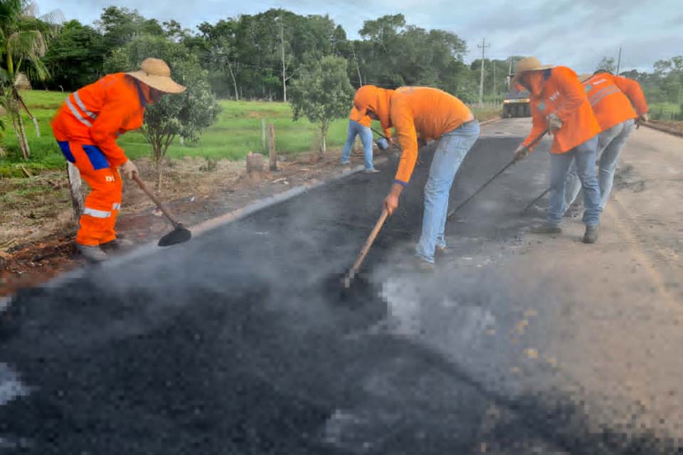 Governo inicia manutenção na Rodovia que liga Rolim de Moura a Santa Luzia d’Oeste