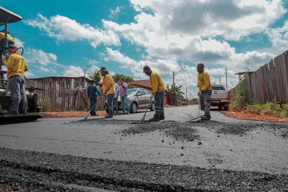 Porto Velho: Obras de pavimentação avançam no bairro Rosalina de Carvalho