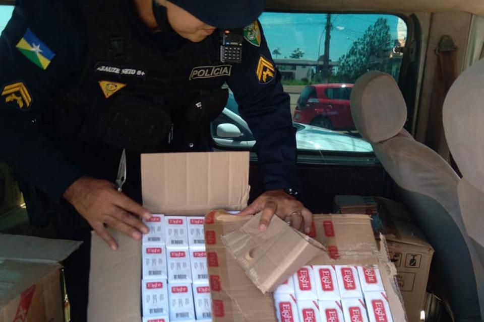 PM apreende grande carga de cigarros contrabandeados 