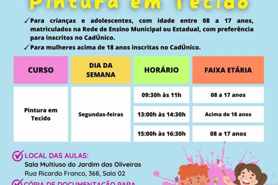 Semast de Pimenta Bueno em parceria com a AMPIB informa que está com matrículas abertas para o Programa Garra