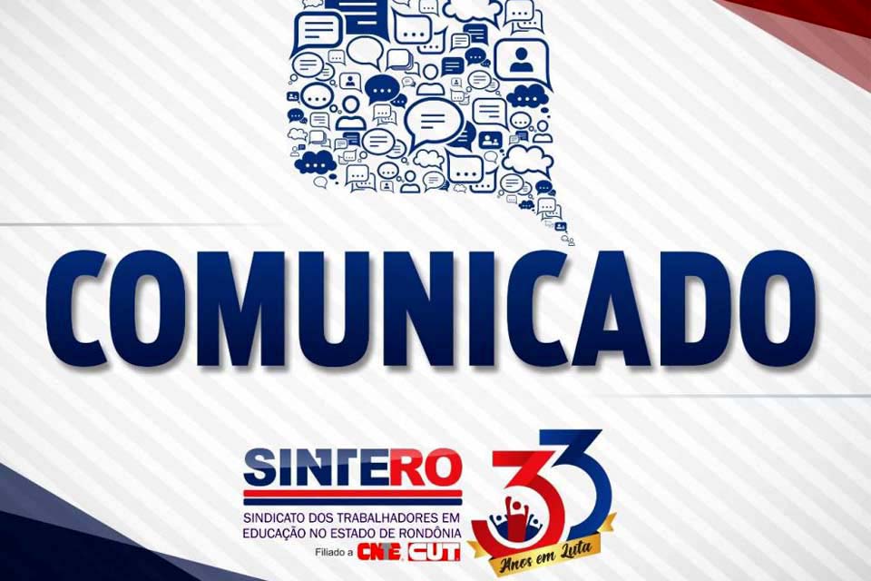 SINTERO comunicar que em virtude da Festa dos Trabalhadores e do 2º turno das eleições a área de lazer da Sede Social não funcionará 