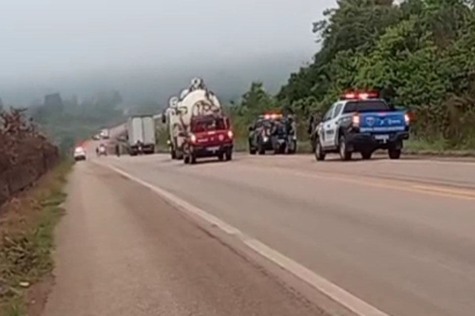 Acidente envolvendo viatura da Força Nacional acaba em morte na BR-364