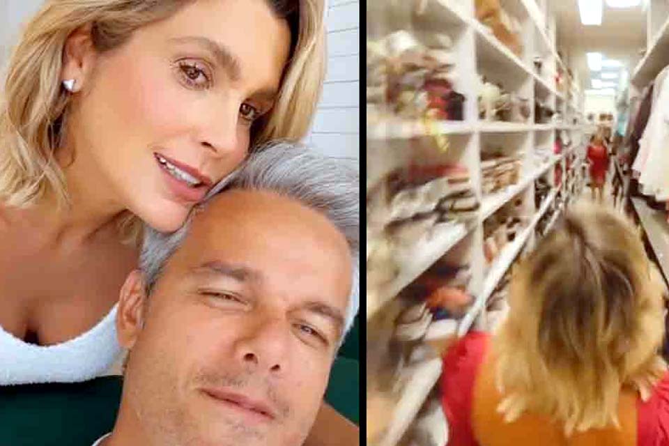 Otaviano Costa mostra closet gigante de Flavia Alessandra