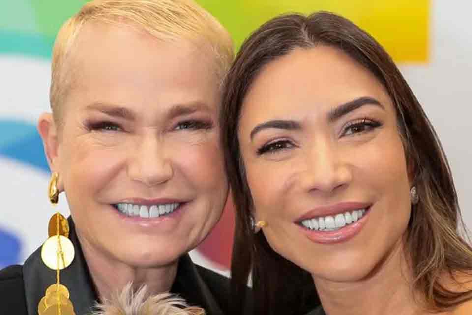 Xuxa Meneghel visita o SBT e grava participação no Programa Silvio Santos com Patricia Abravanel