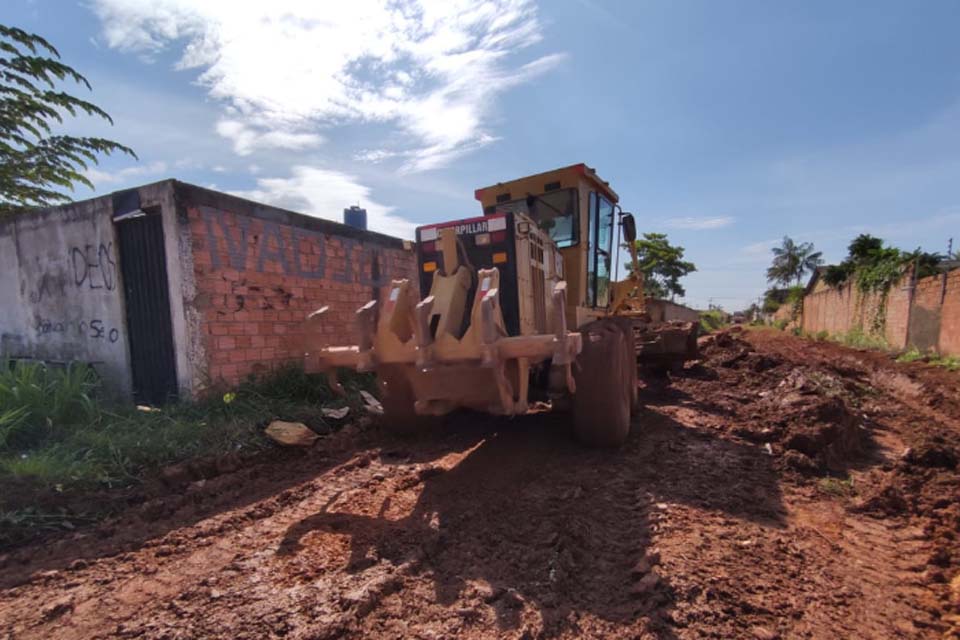 Obras no bairro Igarapé são iniciadas; Cerca de dez quilômetros de vias serão contemplados com os serviços