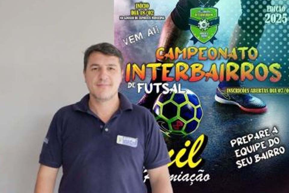 Prefeitura abre inscrições para o campeonato de Futebol Interbairros 2025