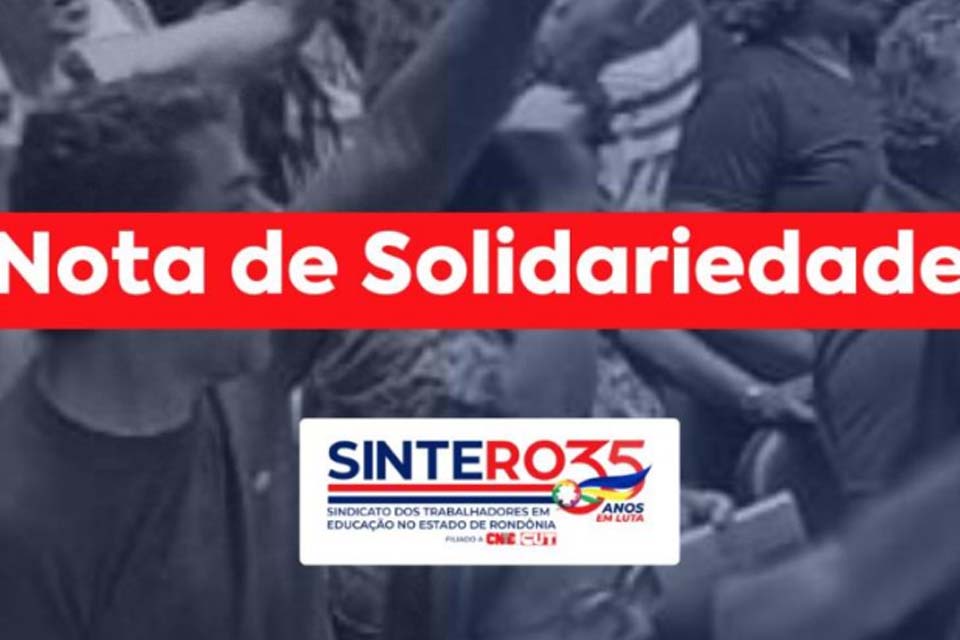 SINTERO expressa solidariedade à cuidadora agredida ao tentar proteger uma colega de trabalho