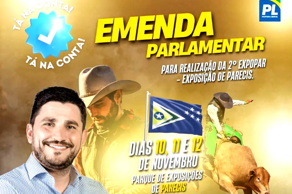 Deputado Jean Mendonça destina recursos para realização da Exposição Agropecuária de Parecis