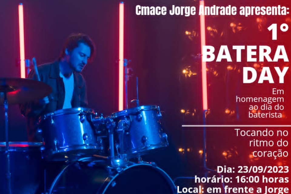 Escola de Música Jorge Andrade realiza 1º Batera Day em alusão ao dia do baterista