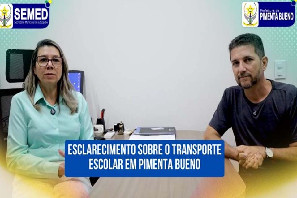 Prefeita esclarece duvidas a respeitos do Transporte Escolar em Pimenta Bueno