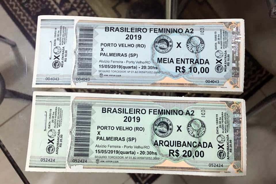 Começam vendas de ingressos para jogo entre Porto Velho e Palmeiras