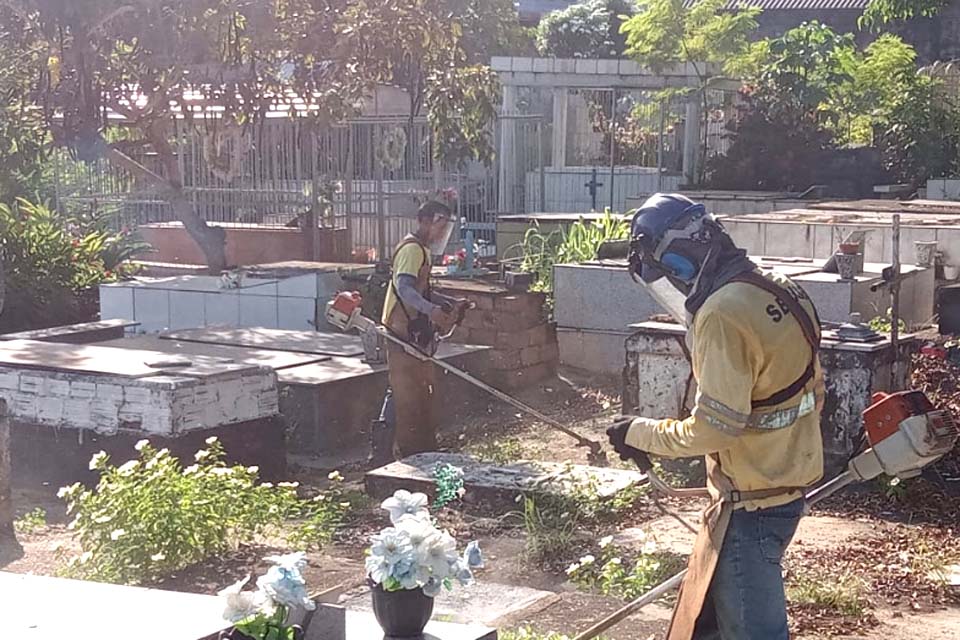 Cemitério dos Inocentes em Porto Velho recebe mutirão de limpeza