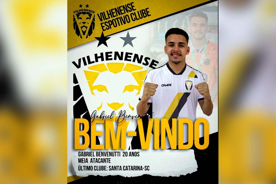 Meia Gabriel Benvenutti é apresentado no Vilhenense