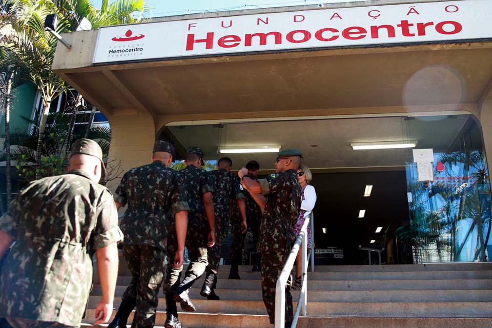 Militares farão capacitação de funcionários do Hemocentro de Brasília