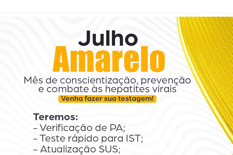 Julho Amarelo: UBS Industrial promoverá ação de combate às hepatites virais