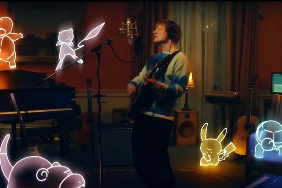 Ed Sheeran lança música para os jogos Pokémon: Scarlet e Violet