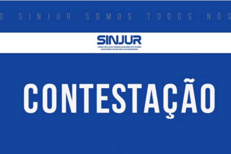 Contestação da prestação de contas do SINJUR referente ao Exercício 2023