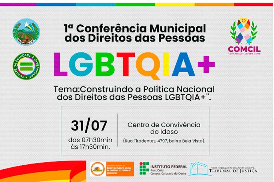 Campus Colorado do Oeste do IFRO colabora na Conferência Municipal para os Direitos das Pessoas LGBTQIA+