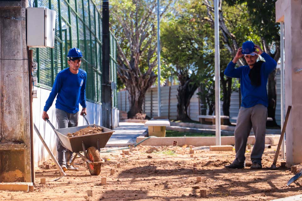 Em Porto Velho praça do Cohab já tem 80% dos trabalhos executados