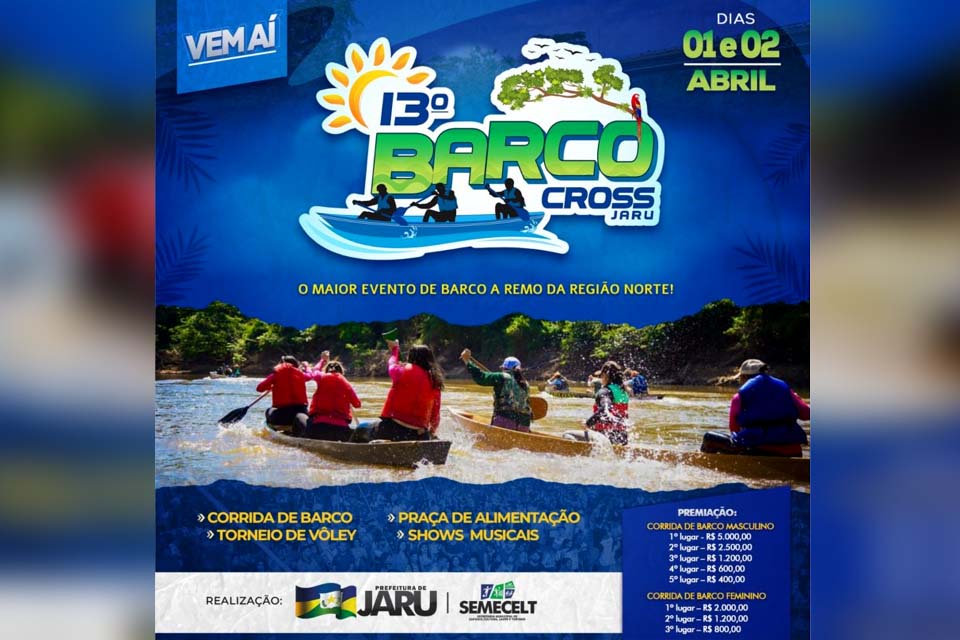 Barco Cross abre calendários de eventos esportivos e culturais de Jaru em 2023