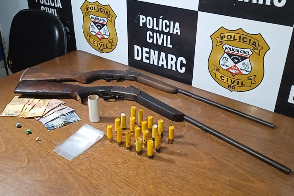 Denarc prende investigado com armas e drogas em Jaci-Paraná