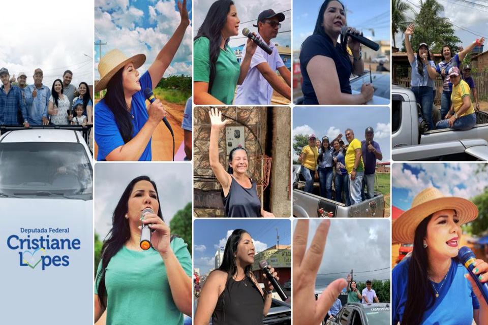 Em visita por várias cidades do Estado de Rondônia, Cristiane Lopes agradece votos e reforça compromisso com a população