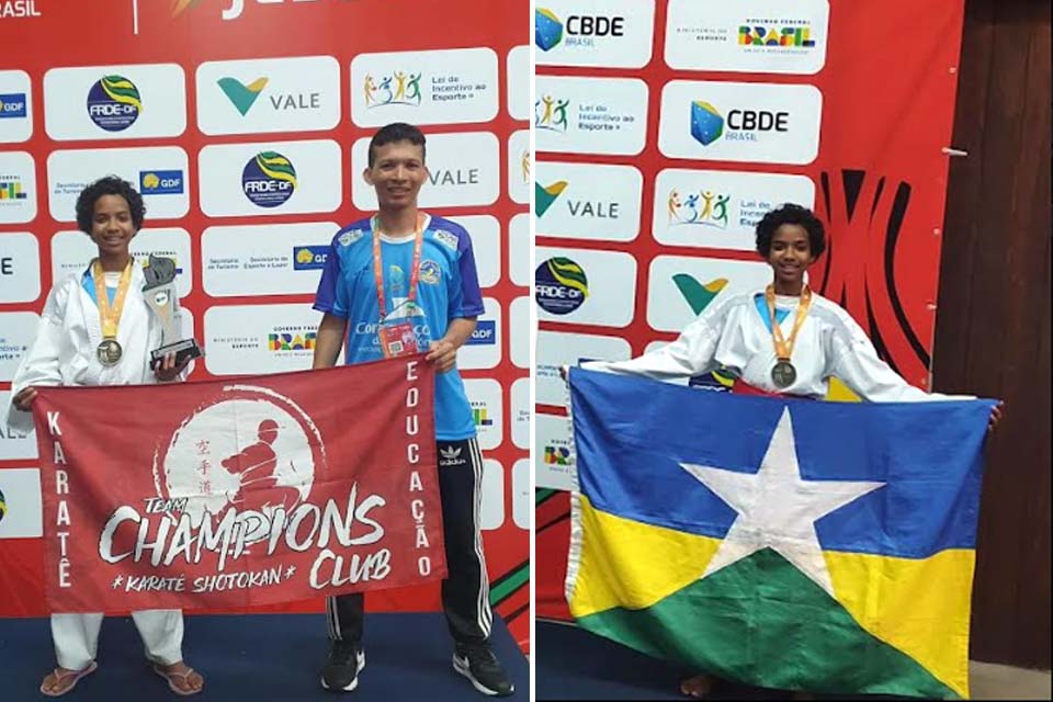 Atletas da escola de karatê Champions Club conquistam medalha nos Jogos Escolares Brasileiros