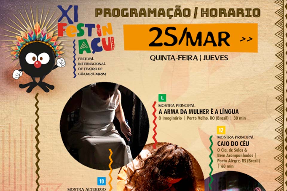 Associação Cultural WARAJI publica a programação do XI Festival Internacional de Teatro