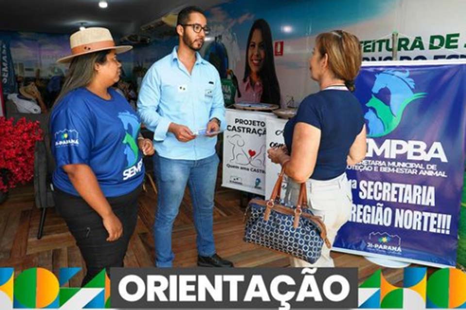 Prefeitura de Ji-Paraná presta orientação sobre castração e adoção de animais