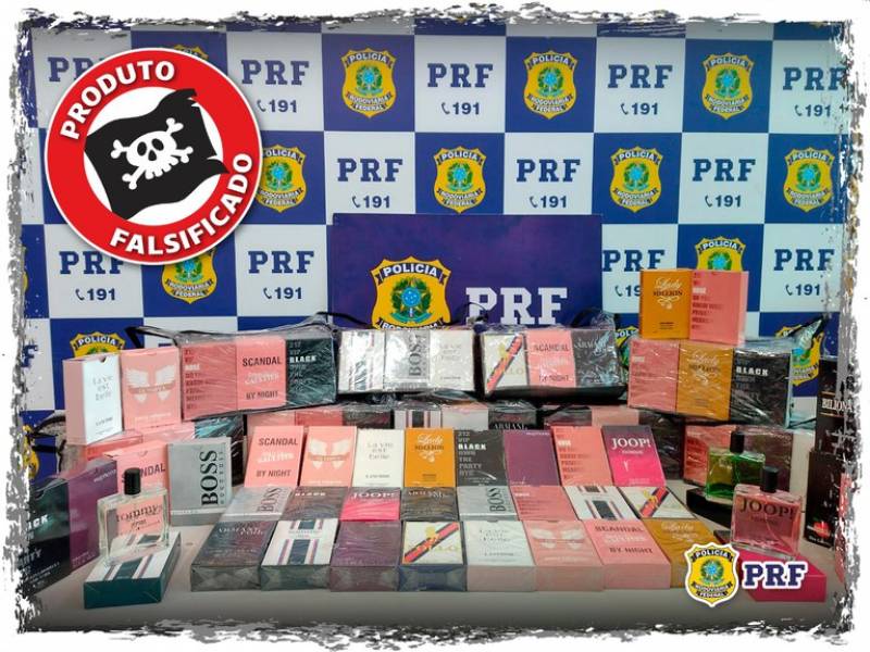 PRF apreendem perfumes e calçados falsificados na BR-364