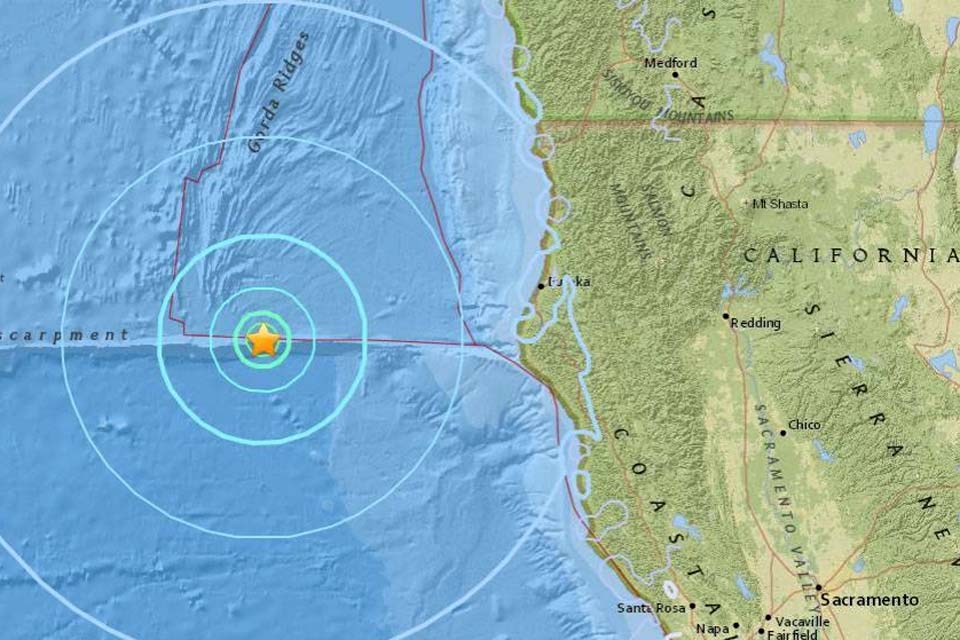 Terremoto de magnitude 6,4 atinge costa norte da Califórnia, nos EUA