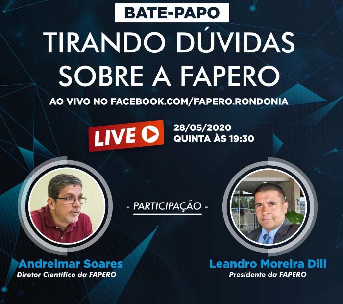 Fapero fará live em rede social para explicar à população sobre sua função no Estado de Rondônia