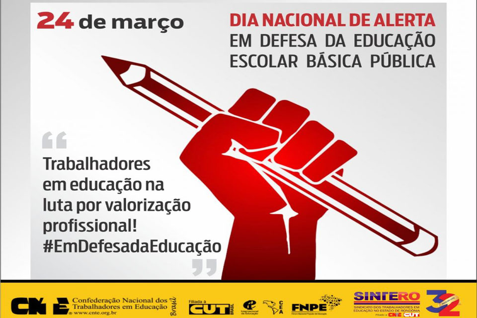 Sintero convoca categoria para Dia Nacional de Alerta em Defesa da Educação Pública