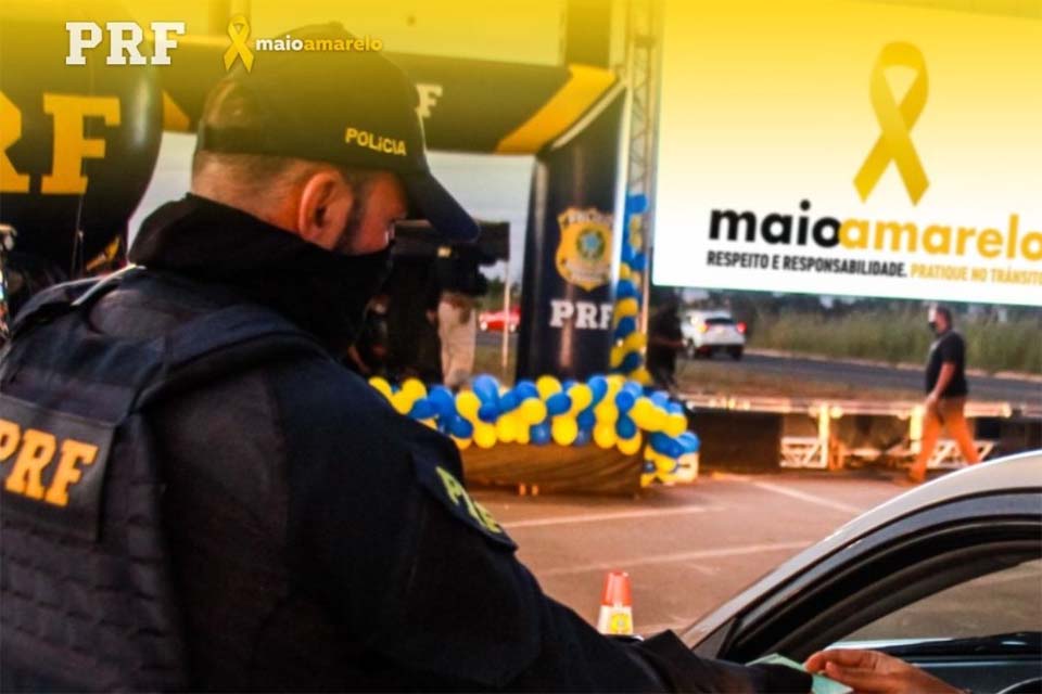 Polícia Rodoviária Federal inicia campanha Maio Amarelo, com ações educativas de trânsito