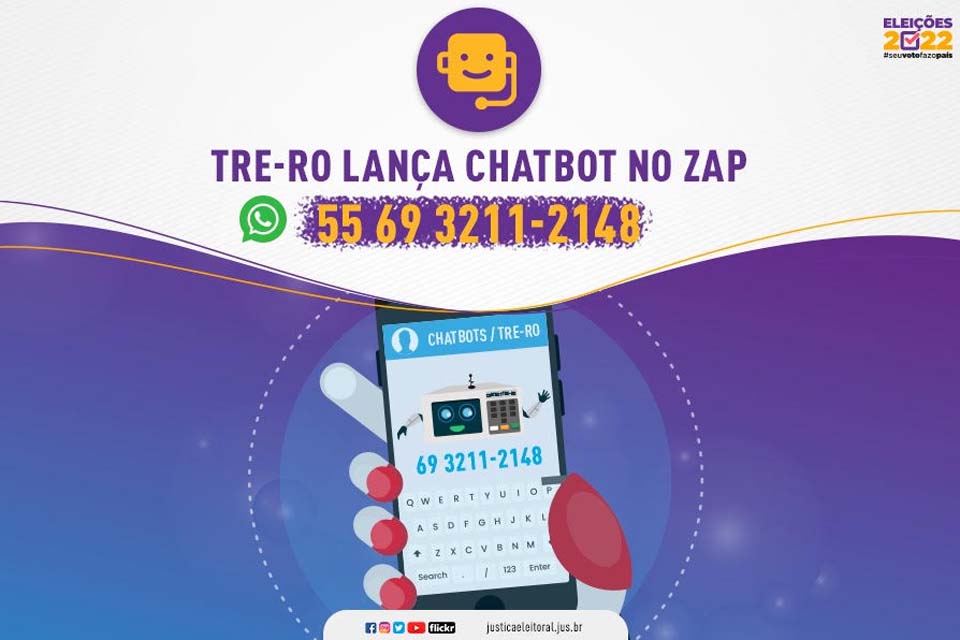 Tribunal Regional Eleitoral de Rondônia lança Chatbot no WhatsApp com acesso a informações sobre o processo eleitoral