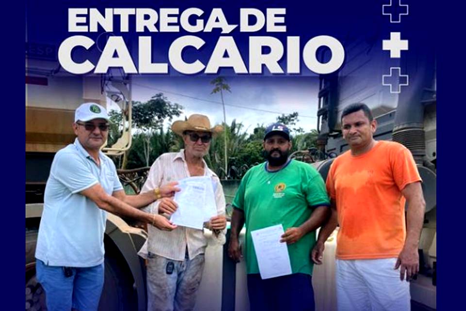 Vereador Paulo Tico realiza entrega de 30 toneladas de calcário para comunidade agrícola  Aliança