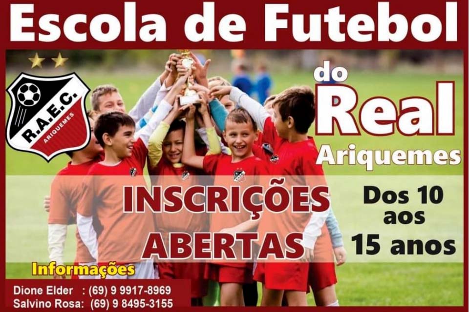 Real Ariquemes abre inscrições para escolinha de futebol