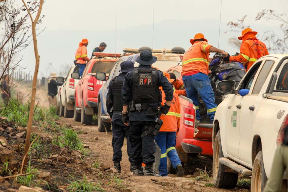 Ações que colaboraram com as equipes no combate a incêndios são reforçadas pelo governador Marcos Rocha