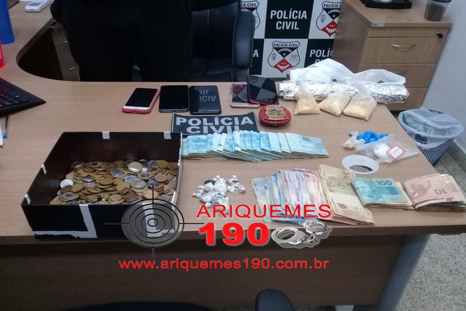  Polícia Civil de Ariquemes prende traficantes e apreende drogas e dinheiro 