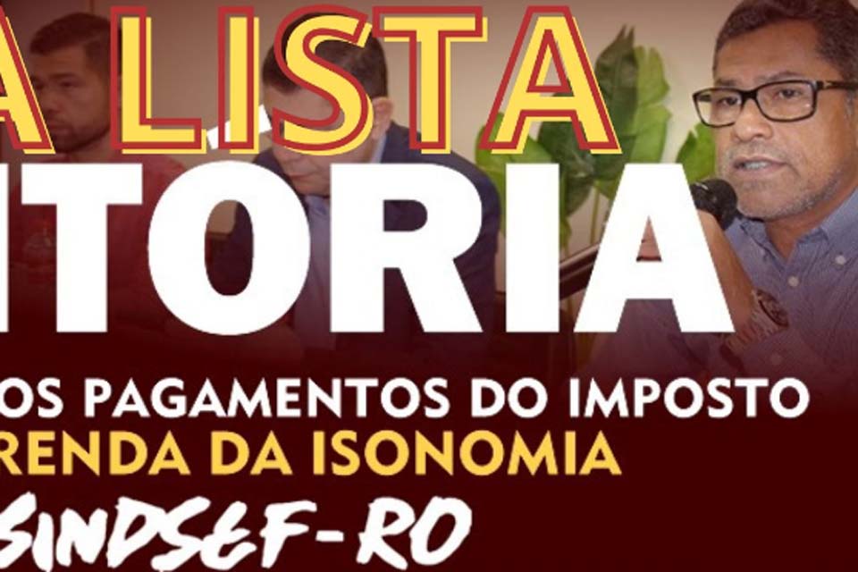 SINDSEF-RO divulga lista de professores com pagamento liberado nesta terça-feira, dia 1 de novembro