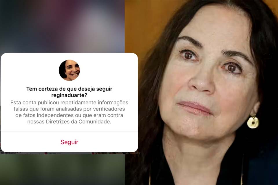 Regina Duarte recebe punição do Instagram por publicar informações falsas