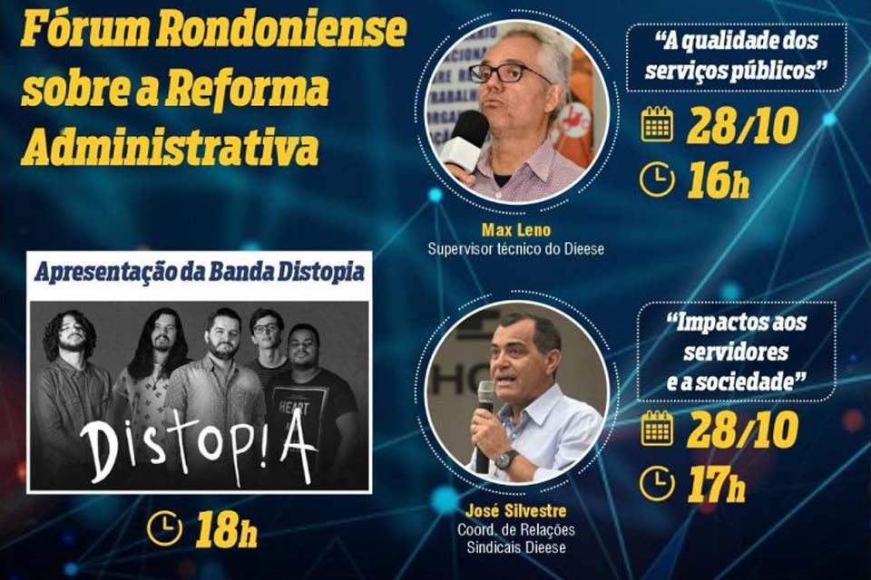 Dia do servidor terá live sobre os Impactos da Reforma Administrativa e banda musical Distopia