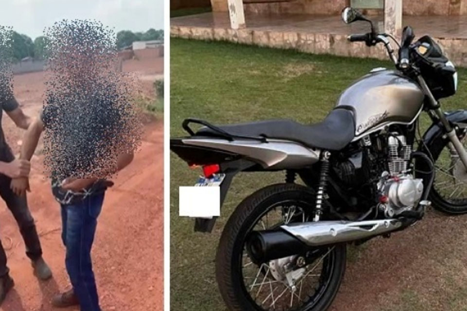 Flagrado com moto furtada é capturado por populares em Pimenta Bueno