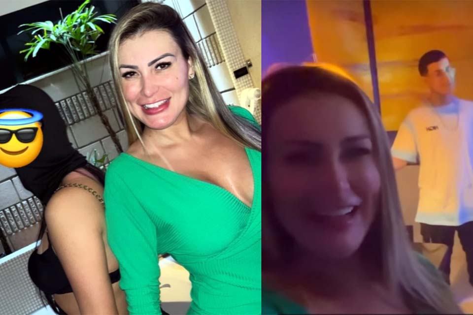 Andressa Urach protagoniza cena íntima com mulher e filho faz filmagem